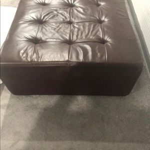 Leather ottoman